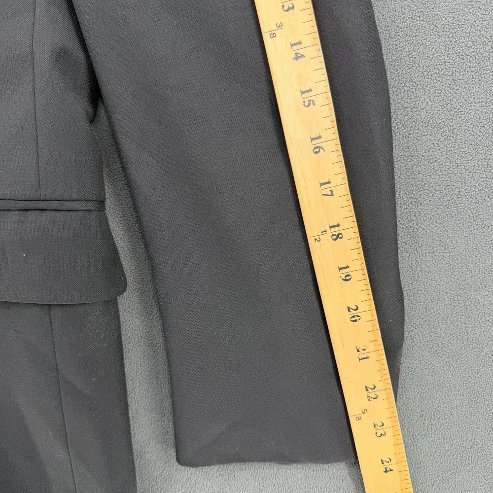 Peter Millar Mens 38S Black 100% Wool Herringbone 2-Button Blazer Sport Coat
